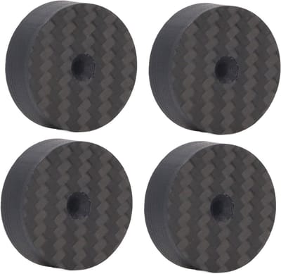 Luidspreker Isolatie Pads - Schokdempers Anti-Vibratie - Audio Verbetering - Koolstofvezel Constructie - 12 x 7 x 1 cm - Zwart