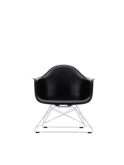 Vitra Eames Plastic Armchair LAR - diepzwart RE - wit - diepzwart RE