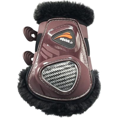 Vetlokbeschermers voor paarden met bont eQuick eCarbon Fluffy