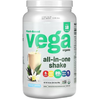 Plantaardige Biologische Alles-in-één Shake, Franse Vanillesmaak, 689G (1lb 8.3oz)