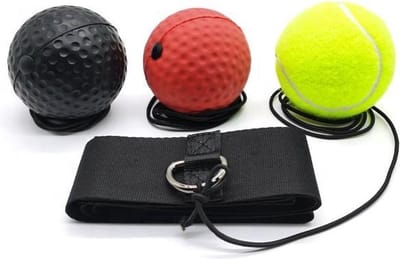 Box Reflex Bal / Hoofd Reflexbal / Hoofdband / Workout / Mini Punch Home Trainer Boks Kickboks / Boksen / Reflex Trainer / 3 Ballen / Vechtsport / Reactiesnelheid / Hand-Oog Coördinatie / Fitness / Reflexball