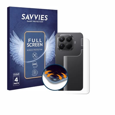 Savvies - Screenprotector voor Xiaomi 15T Pro (Achterkant) - Folie Beschermfolie transparant volledig dekking 4 Stuks