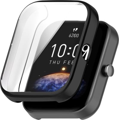 Beschermende watch case - hoesje - geschikt voor Amazfit Bip 3/Bip 3 Pro - zwart