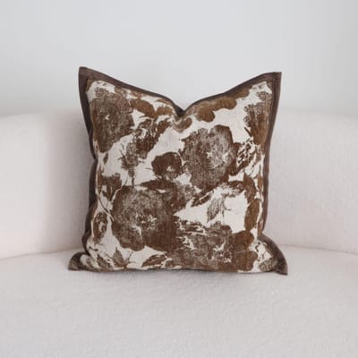 Bruine Vintage Bloemen- en Streepkussenslopen Textuur Geweven Accent Kussenslopen Boho Sierkussenhoes voor Woonkamer Bank Decor 30x50cm