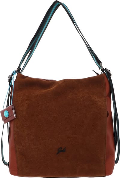 Gabs Leren Schoudertas Rugzak Aissa TG Momu Black Shoulder Bag Bruciato Bruine