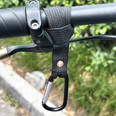 Kinderwagenhaken, multifunctionele riemen voor het ophangen van luiertassen, handtassen, kinderwagenorganizers, universele haken voor kinderwagen, fiets of winkelwagen (zwart, 4 stuks)