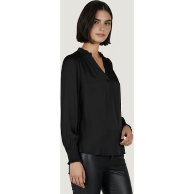 EsQualo Blouse Shoulder Details Black Größe: 34 | Longsleeves Outlet | Damen | Schwarz