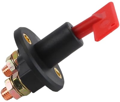 Allecto - Accu Scheidingsschakelaar - Waterdicht - 6V/12V/24V - Met