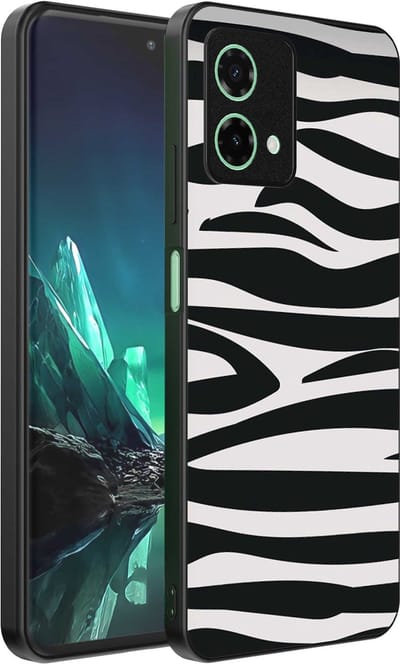 Geschikt voor Motorola Edge 40 Neo Telefoonhoesje met zebra opdruk - TPU backcover case zebra design - Zwart Wit - Smartphonica geschikt voor Motorola Edge 40 Neo