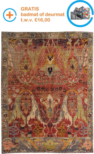 FOTAPIJT - Geweven tapijt- Gebloemd - Bedrukt Vloerkleed - 145x215 cm - 6 mm - Polyester