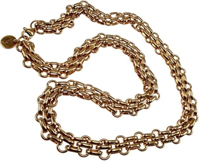 Bredte Ketting, Schakelsketting, Verguld Roestvrij Staal, 60cm x 12mm, Unisex - Handgemaakt door esde2