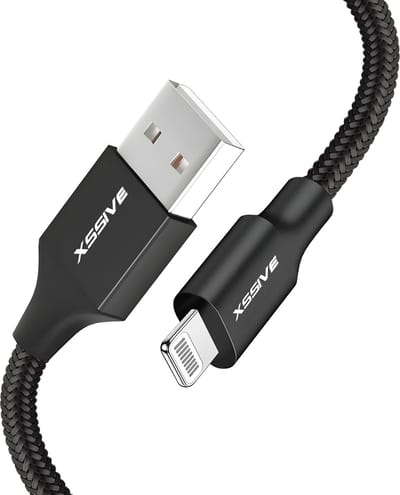 USB-A naar Lighting Kabel - 5x Langere Levensduur - Geschikt voor Apple CarPlay, iPad, iPhone 14, 13, 12, 11, X, 8 Oplader Kabels - 1 Meter - Origineel Xssive