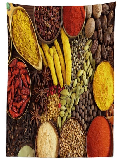 ABAKUHAUS Tafelkleed – 140 x 200 cm – Satijn, oranje-bruin, wasbaar