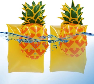 Thijox - Zwemvleugels voor Kinderen | Opblaasbare Ananas Drijfhulpen | Veilig Zwemmen in Zwembad, Meer, Zee | Ideaal voor Zomervakantie, Boottochten,
