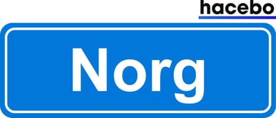 Hacebo - Plaatsnaam Sticker - 29x10 CM - Norg sticker - Verkeersborden sticker - grappige cadeaus - Norg
