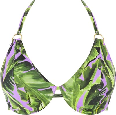 Freya - JUNGLE OASIS UW Halter Bikini Top - CASSIS - Vrouwen - Maat 65E
