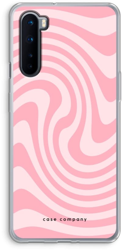 Case Company® - Hoesje geschikt voor OnePlus Nord hoesje - Swirl Roos - Soft Cover Telefoonhoesje - Bescherming aan alle Kanten en Schermrand