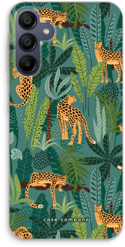 Case Company® - Hoesje geschikt voor Samsung Galaxy A15 hoesje - Luipaard 2 - Soft Cover Telefoonhoesje - Bescherming aan alle Kanten en Schermrand