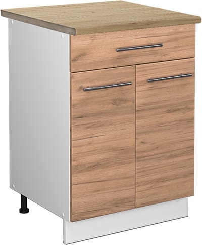 Vicco Fame-Line Keukenonderkast – 60 cm met lade, WB Eik Krachtige eik goud