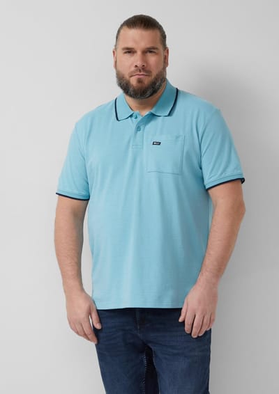 Katoenen piqué polo met logo en standaard borstzak s.Oliver