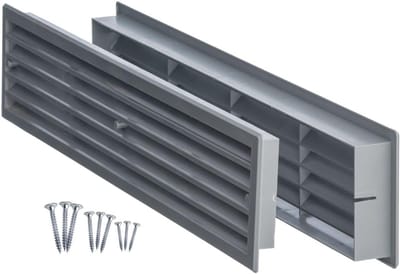 Geïntegreerd Deurventilatierooster 450x92mm - Telescopisch Kunststof Rooster voor Optimale Luchtcirculatie
