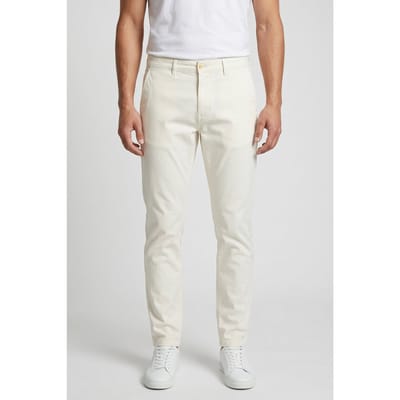 Scotch & Soda Stuart Cotton-blend Twill Chino Off White Size: W36L32 | Chinos Outlet | Heren | Wit