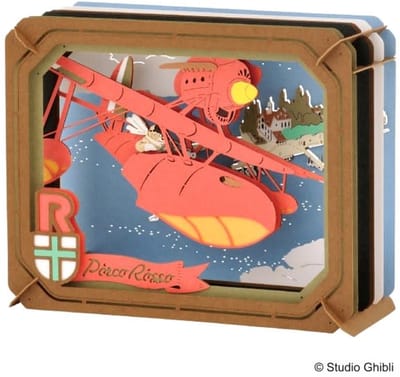 Studio Ghibli - Ensky - Paper Theater - Porco Rosso - Adriatic Sea - 10x8x4 cm