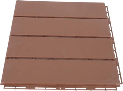 Terrastegels Kunststof Hout - Vloerplaten Balkon - Buiten Vloer - Waterdicht Corrosiebestendig - 31 x 31 cm - Koffie