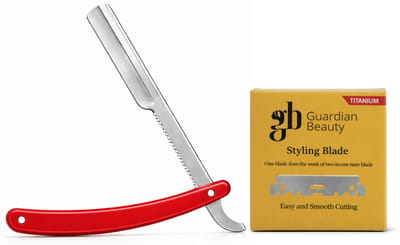 Guardian Beauty Scheermes - Roestvrij Staal - Shavette - Met 100 stuks GB Titanium Halve Mesjes