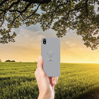 Xiaomi Redmi 7A Telefoonhoesje met Naam Grijs Baby Olifant