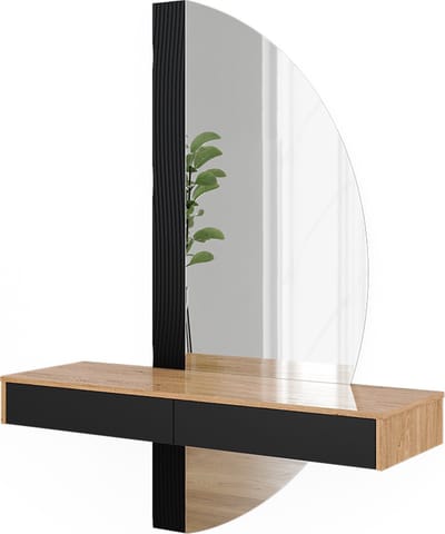 Vicco Melisa Kaptafel – 120 cm met 2 laden Zwart