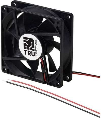 TRU COMPONENTS TC-MX8025-12V0.04A Axiaalventilator 12 V/DC 46.8 m³/h (l x b x h) 80 x 80 x 25 mm