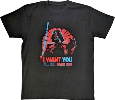 Disney Star Wars - Vader I Want You Heren T-shirt - S - Zwart