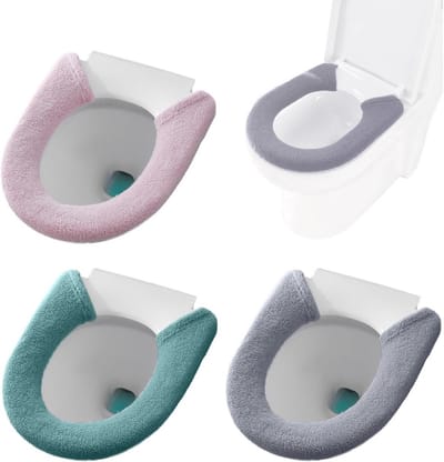 3-delige wc-brilwarmer, comfortabele wc-brilhoes, warme toiletbrilmat, universele toiletbrilmat in 3 kleuren