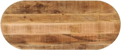 Tafelblad Ovaal - Vervangend Houten Blad - Tafel Opfrissen - Massief Mangohout - 90x40x3.8 cm