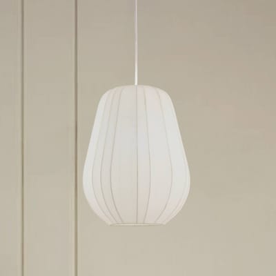 Lindby - Hanglamp - 1licht - Stof - H: 38 cm - E27 - wit