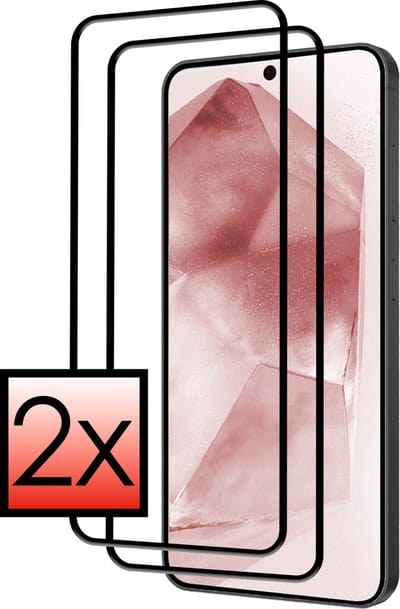 Screenprotector - 2 Stuks - Geschikt voor Samsung Galaxy A55 - Full Cover - Beschermglas - Gehard Glas - Tempered Glass - Screen Protector