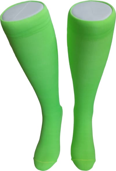 WeirdoSox - Compressie sokken - Knie hoogte - Steunkousen voor vrouwen en mannen - 1 paar - Fluor groen 35/38 - Ideaal als compressiekousen hardlopen - compressiekousen vliegtuig