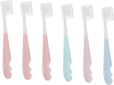 Kindertandenborstels Set - Zachte Tandenborstels - Mondhygiëne Bevorderen - Ontwikkelt Goede Gewoonten - 6 Stuks - Diverse Kleuren