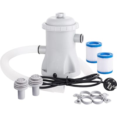 Pompe de filtre de piscine pompe à eau électrique de pataugeoire de 330 GPH avec 2 pompes de piscine de cartouche de filtre de piscine EU Plug