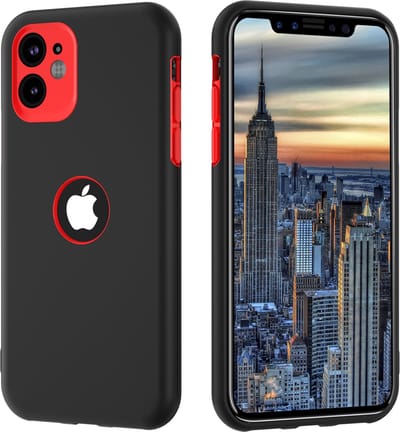 ShieldCase dubbellaags siliconen hoesje geschikt voor Apple iPhone X / Xs - zwart-rood - Beschermhoesje - Shock proof Hardcase - Siliconen - TPU Case shockproof - Beschermhoes