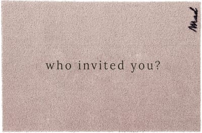 Mad About Mats - Andy - Who invited you - deurmat - schoonloop/scraper - wasbaar - 50x75cm
