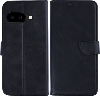 Rixus Bookcase For Google Pixel 9A Black