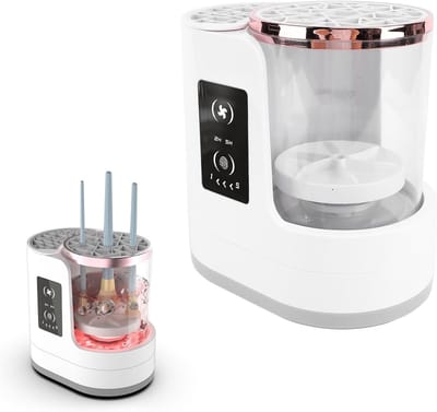 Multifunctionele Elektrische Borstelreiniger voor Make-up, Automatische Diepe Reiniging en Droger, Draagbaar en USB-aansluiting voor Make-upkwasten