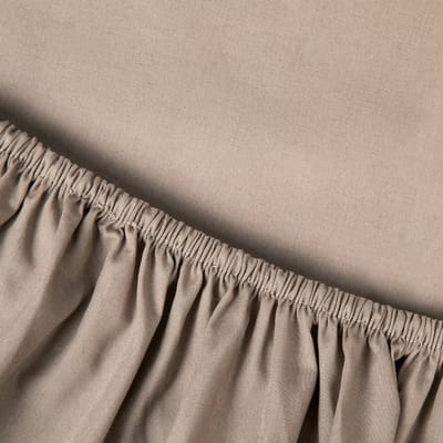Kayori Shizu Splittopper Hoeslaken Perkal - 200x200cm - 200TC Hotelkwaliteit - Matrasdikte 12 cm - Taupe