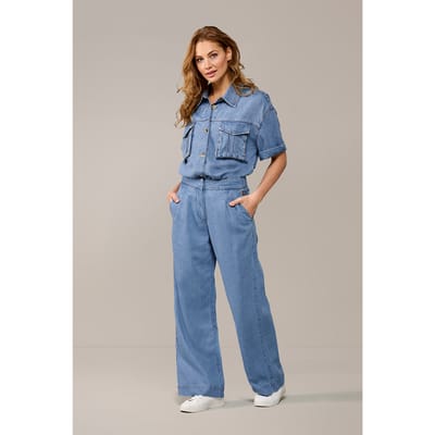 Lina Blouse Denim Blauw