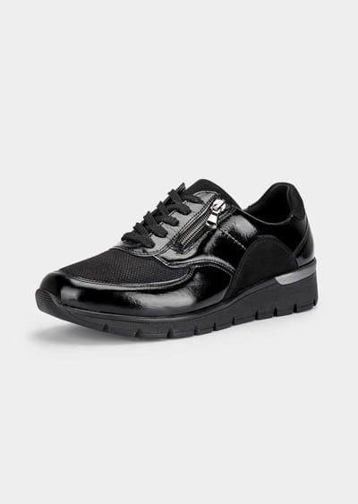 Sneakers met loopzool met luchtkussentjes - zwart - Gr. 36 van Goldner Fashion