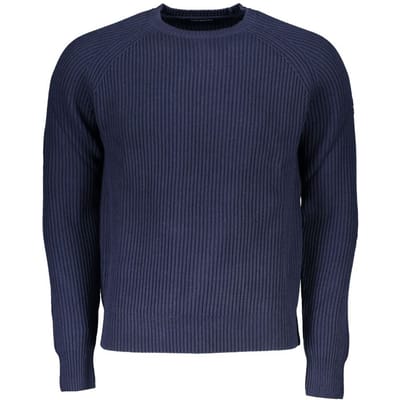 Geribbelde Crew Neck Trui Klassieke Stijl