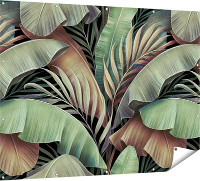 Gards Tuinposter Tropische Bladeren - 160x120 cm - Tuindoek - Tuindecoratie - Wanddecoratie buiten - Tuinschilderij