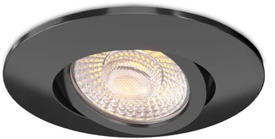 Ledvion - LED Inbouwspot - Zwart - 3W - CCT 2200K-4000K - Ø86mm - Dimbaar - RVS - IP65